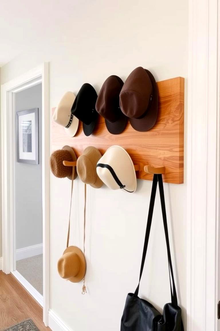 Wall Mounted Wooden Hat Rack - 24 Hat Rack Ideas