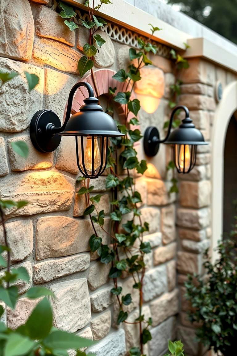 Wall Sconce Lights for Elegant Wall Features - 24 Garden Lighting Ideas