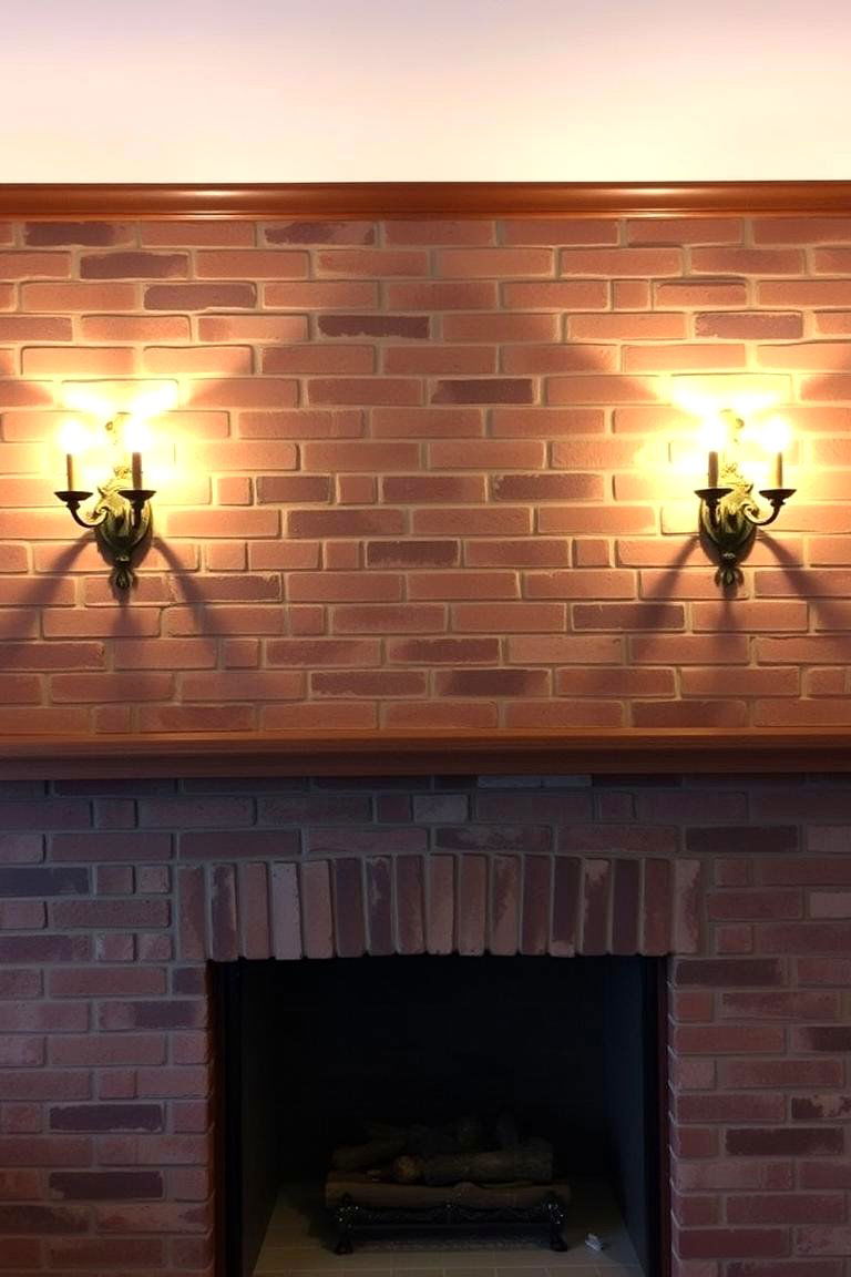 Wall Sconces for Framing the Fireplace - 24 Fireplace Lighting Ideas