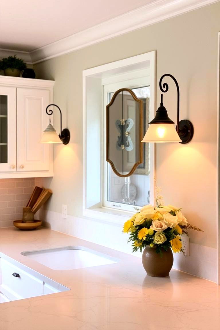 Wall Sconces for Soft Ambient Light - 24 Small Kitchen Lighting Ideas