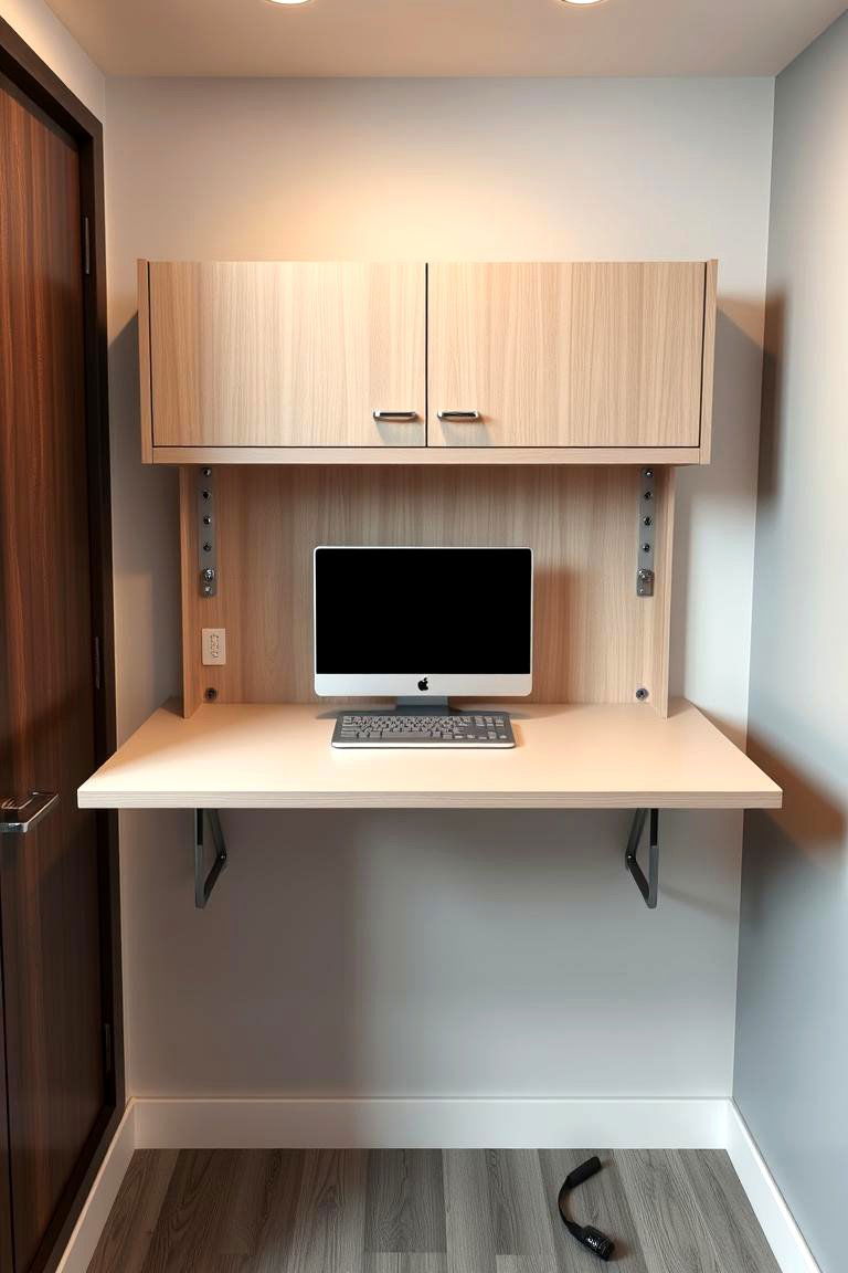Wall mounted Fold Out Desk - 24 Built-in Desk Ideas