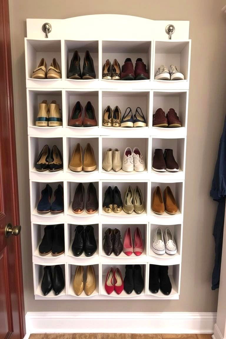 Wall mounted Shoe Organizer - 24 Exterior Color Palettes for Small Homes