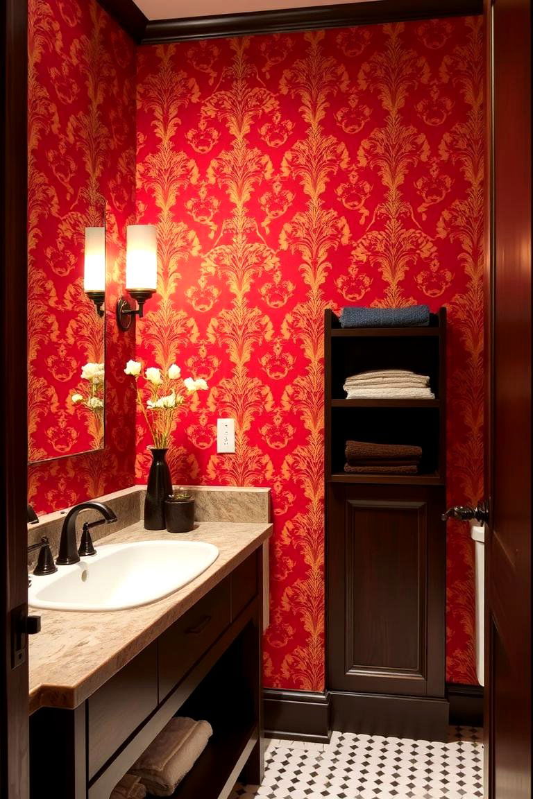 Wallpaper Wonderland - 24 Maximalist Bathroom Design Ideas