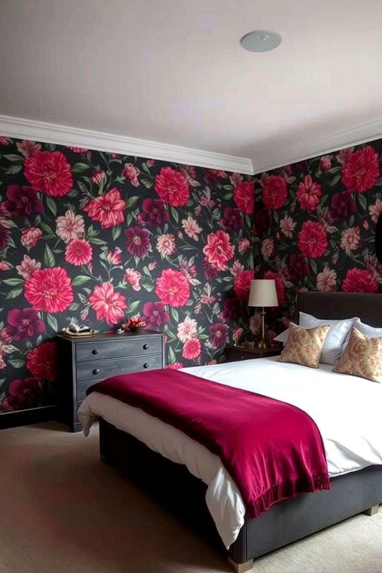 Wallpaper with a Unique Design - 24 Bedroom Wall Decor Ideas