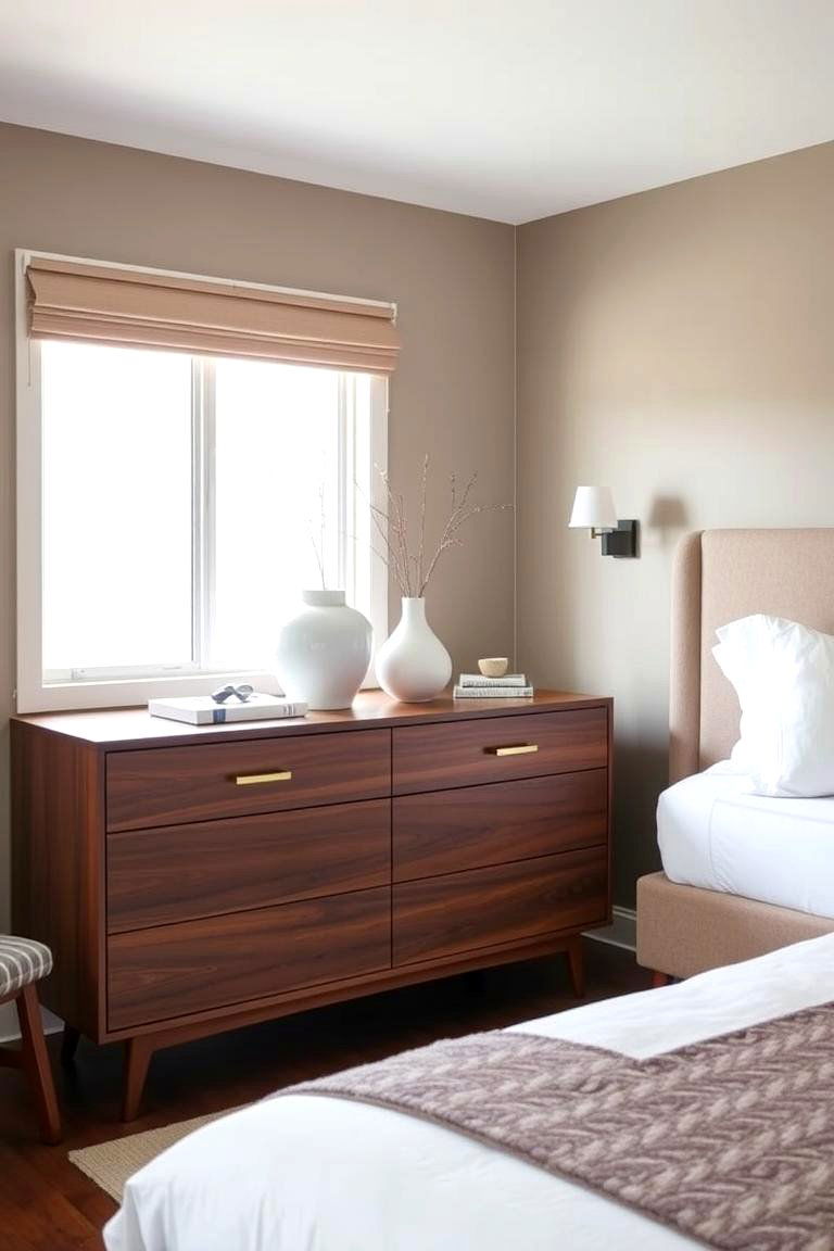 Walnut Wood Furniture - 24 Midcentury Modern Bedroom Decorating Ideas