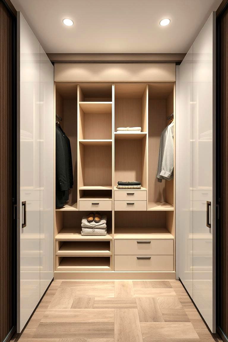 Wardrobe with Customizable Interior Layout - 24 Built-in Wardrobes Ideas