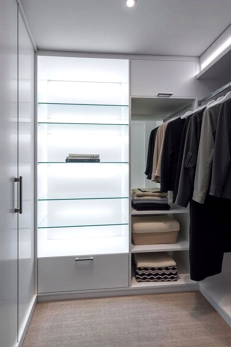 Wardrobe with Integrated Lighting - 24 Built-in Wardrobes Ideas