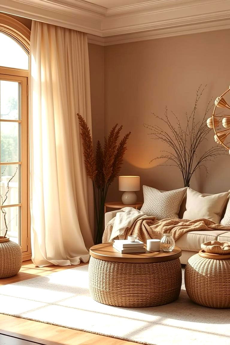 Warm Ambiance with Cream and Gold Tones - 24 Cream and Gold Living Room Ideas