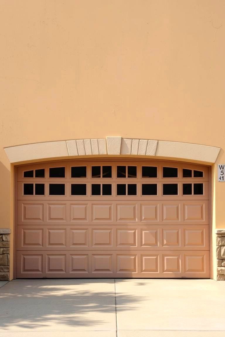 Warm Beige Harmony - 24 Garage Door Paint Ideas