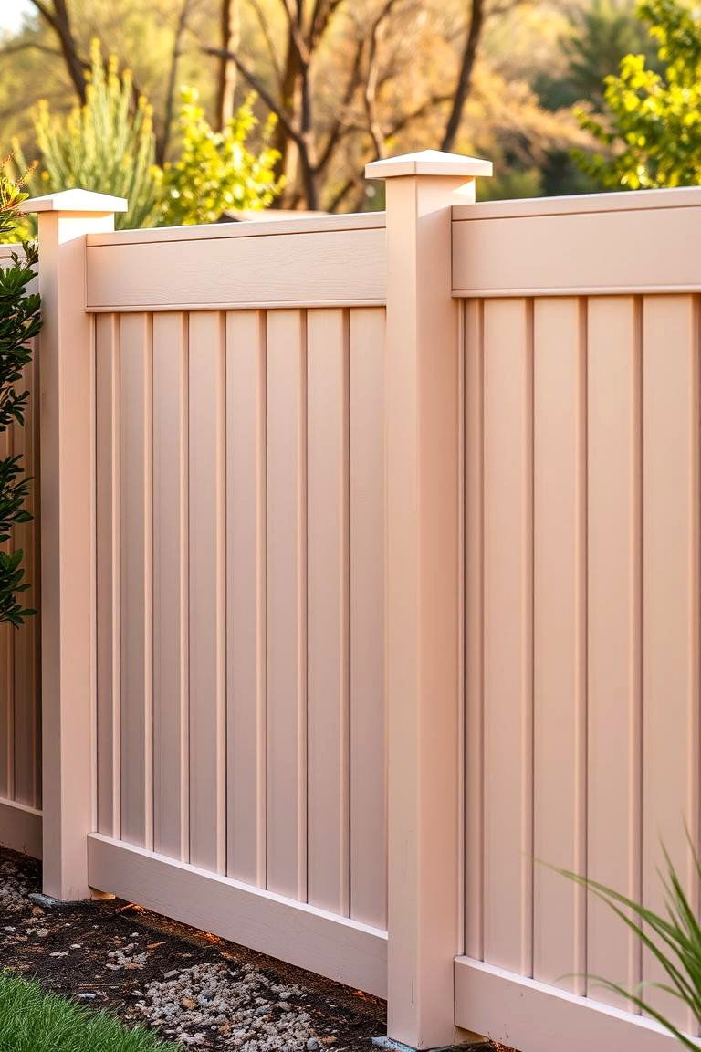 Warm Beige Vinyl Fence - 24 Vinyl Fence Colors