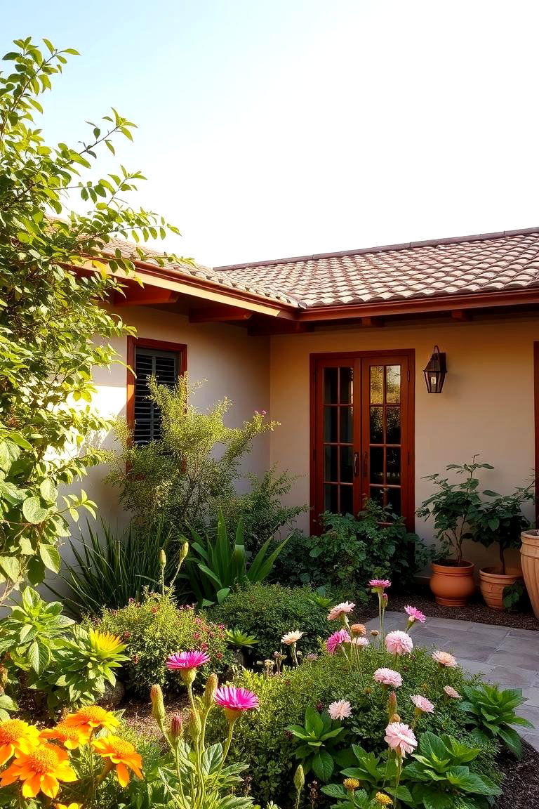 Warm Beige with Earthy Accents - 24 Exterior Door Trim Ideas