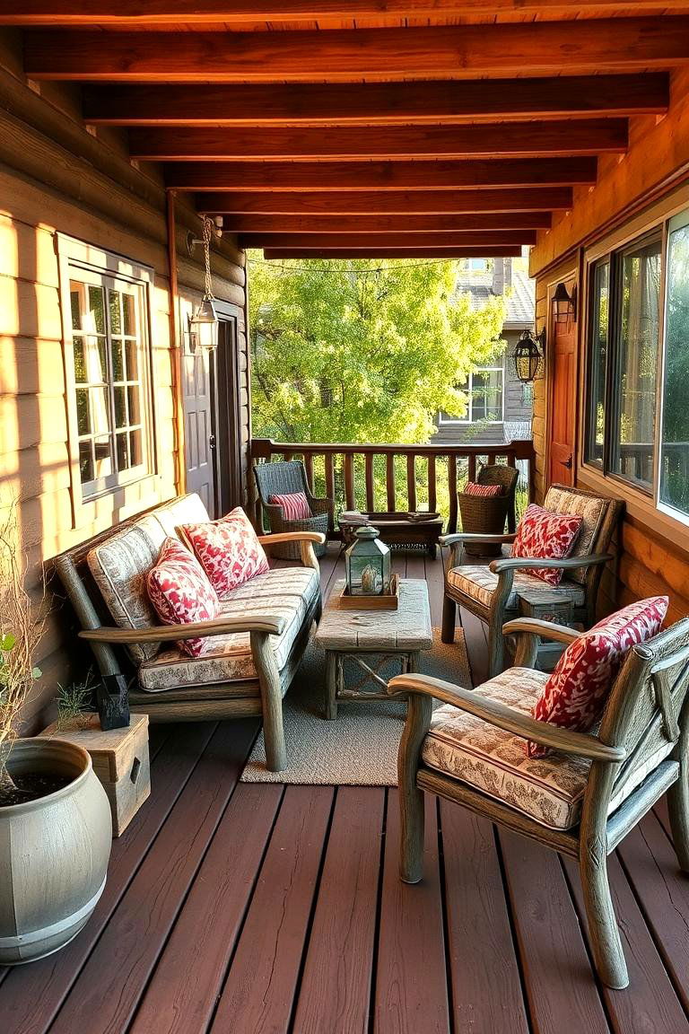 Warm Brown Cozy Deck - 24 Deck Color Ideas