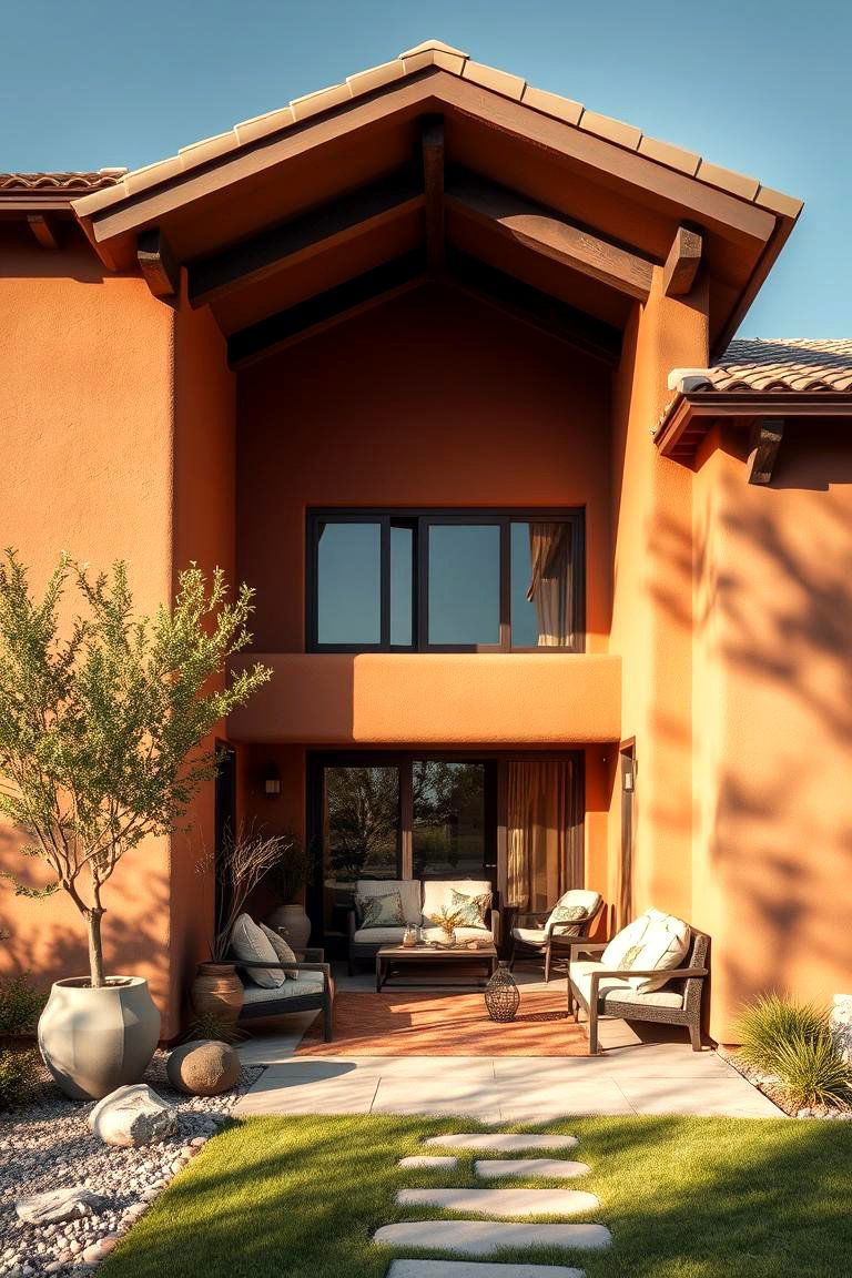 Warm Clay Exteriors for Family Homes - 24 Home Designs Using Natural Clay Siding Colors