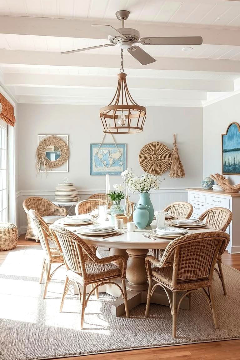 Warm Coastal Touches - 24 Casual Dining Room Ideas