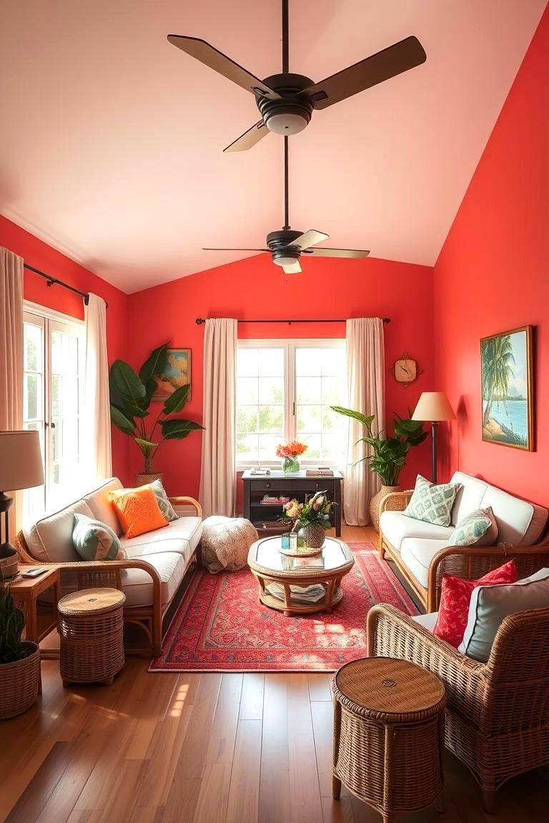 Warm Coral Bright Inviting and Playful - 24 Accent Wall Colors