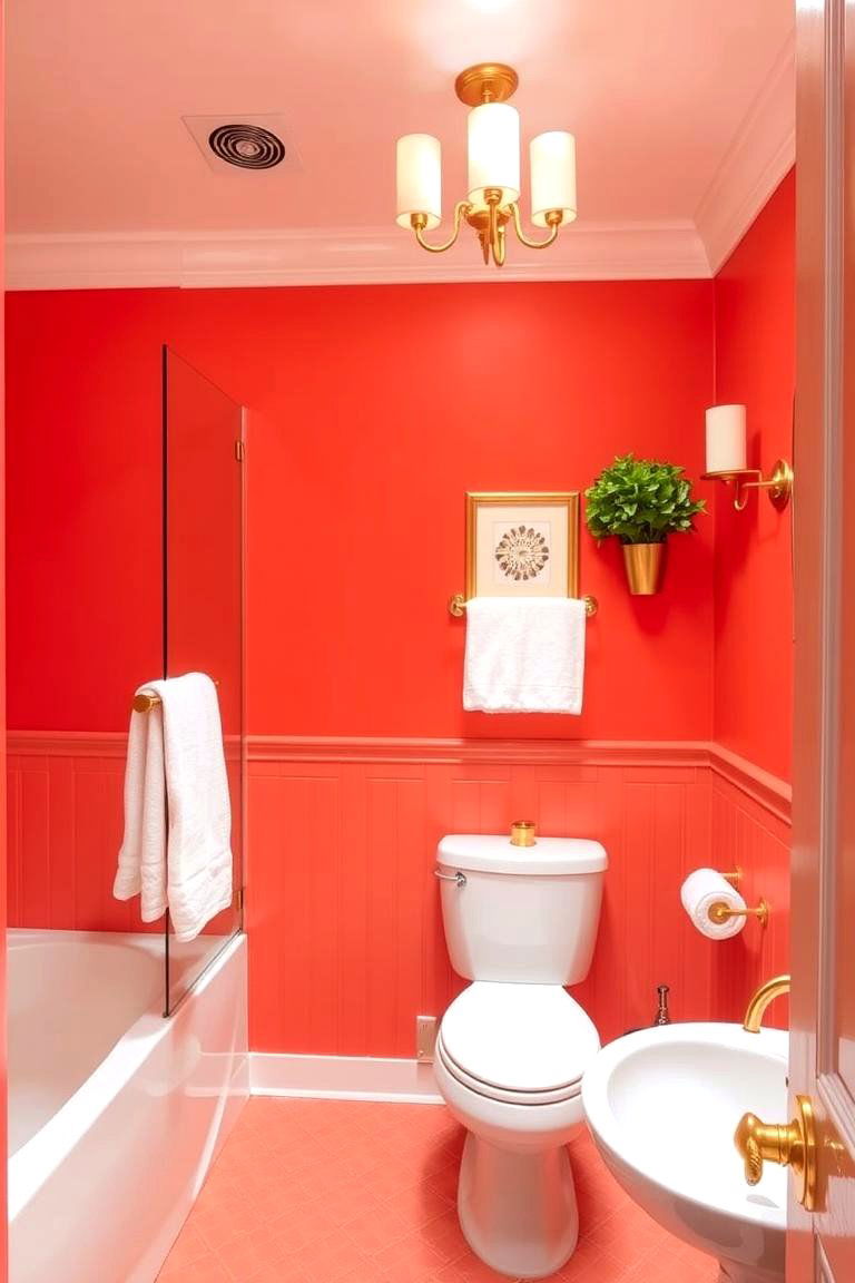 Warm Coral - 24 Bathroom Color Ideas
