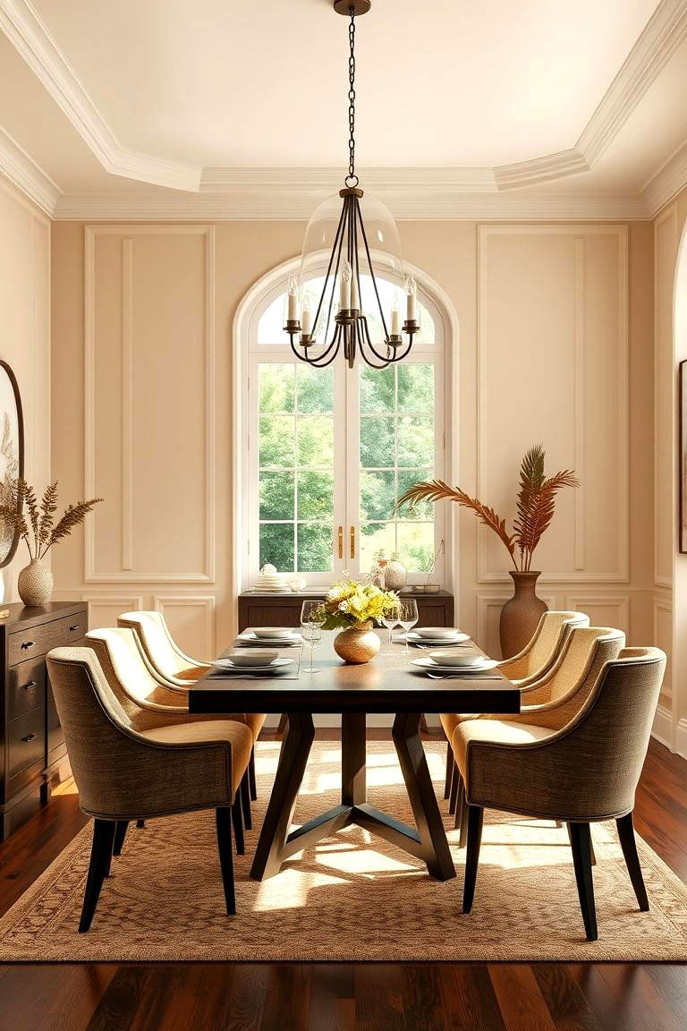 Warm Earth Tone Palette - 24 Craftsman Dining Room Ideas