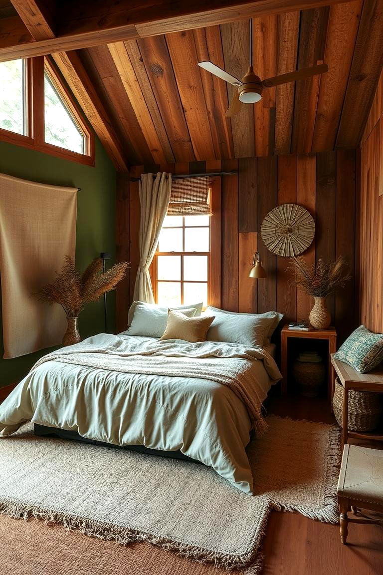 Warm Eco Chic - 24 Green and Brown Bedroom Ideas