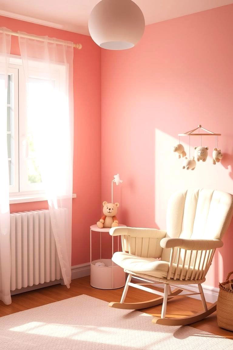 Warm Embrace of Gentle Pink - 24 Nursery Color Ideas