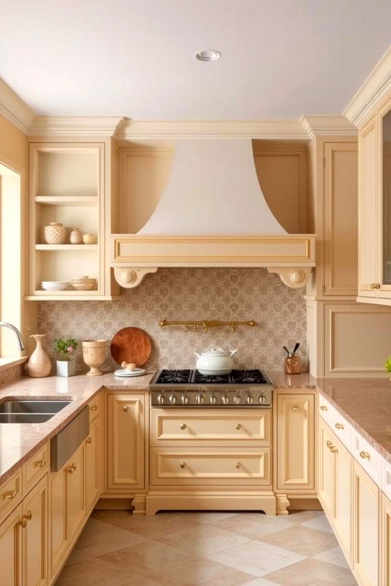 Warm Golden Accents - 24 Pale Yellow Kitchen Ideas