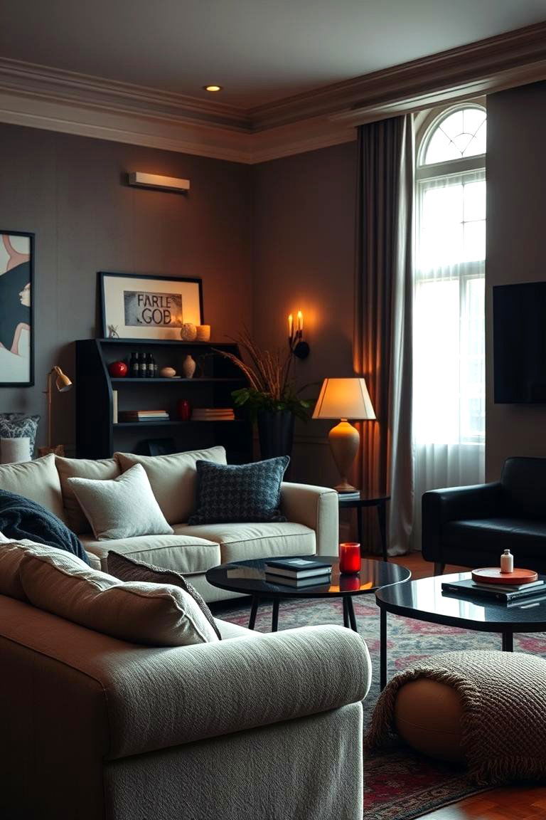 Warm Invitation Soft Black and Red Ambiance - 24 Black and Red Living Room Ideas