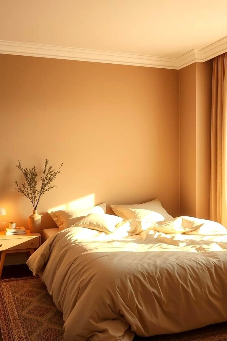 Warm Khaki Lighting - 24 Khaki Bedroom Ideas