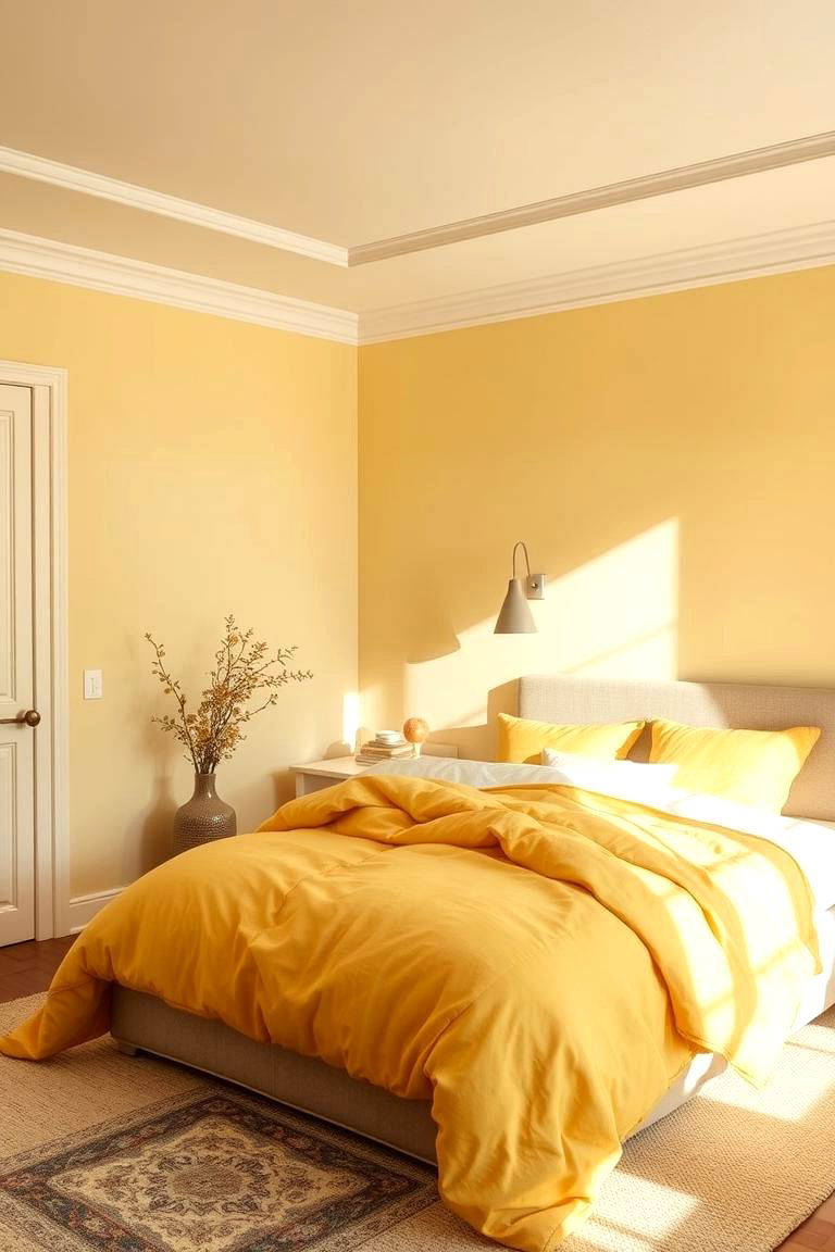 Warm Lemon Hues - 24 Lemon Bedroom Ideas