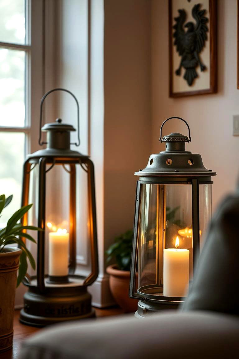 Warm Lighting with Lanterns - 24 Fall Decor Ideas