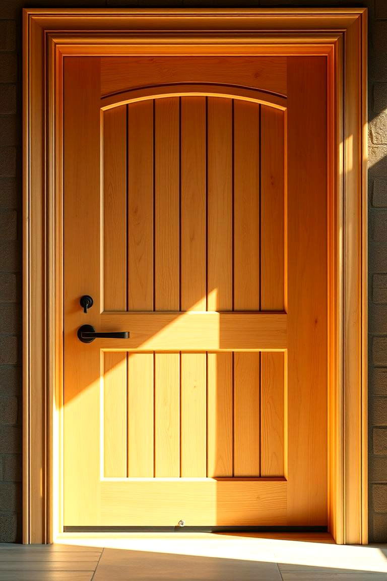 Warm Maple Delight - 24 Cedar Front Door Colors Ideas