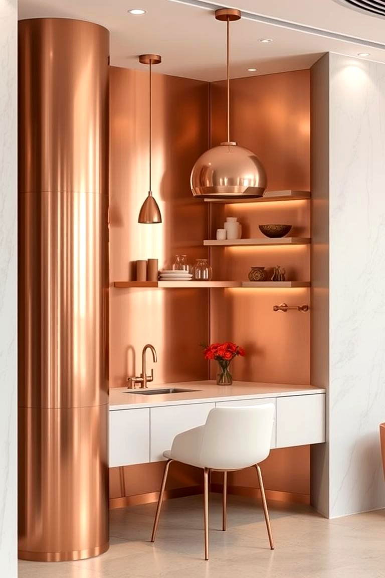 Warm Metallic Finishes - 24 Dreamy Bedroom Design Ideas