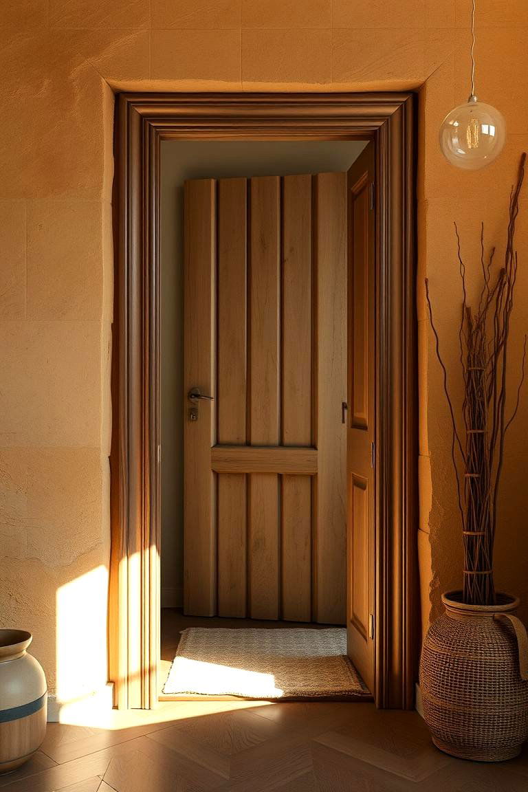 Warm Natural Tones - 24 Door Trim Ideas
