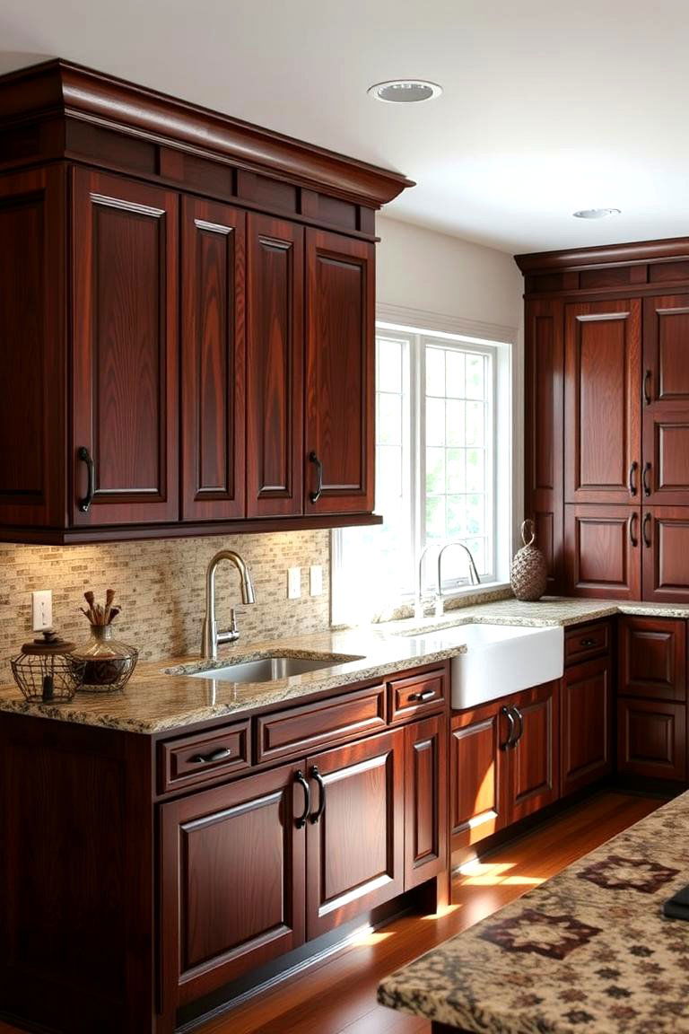 Warm Rich Aesthetic Appeal - 24 Natural Cherry Kitchen Cabinets