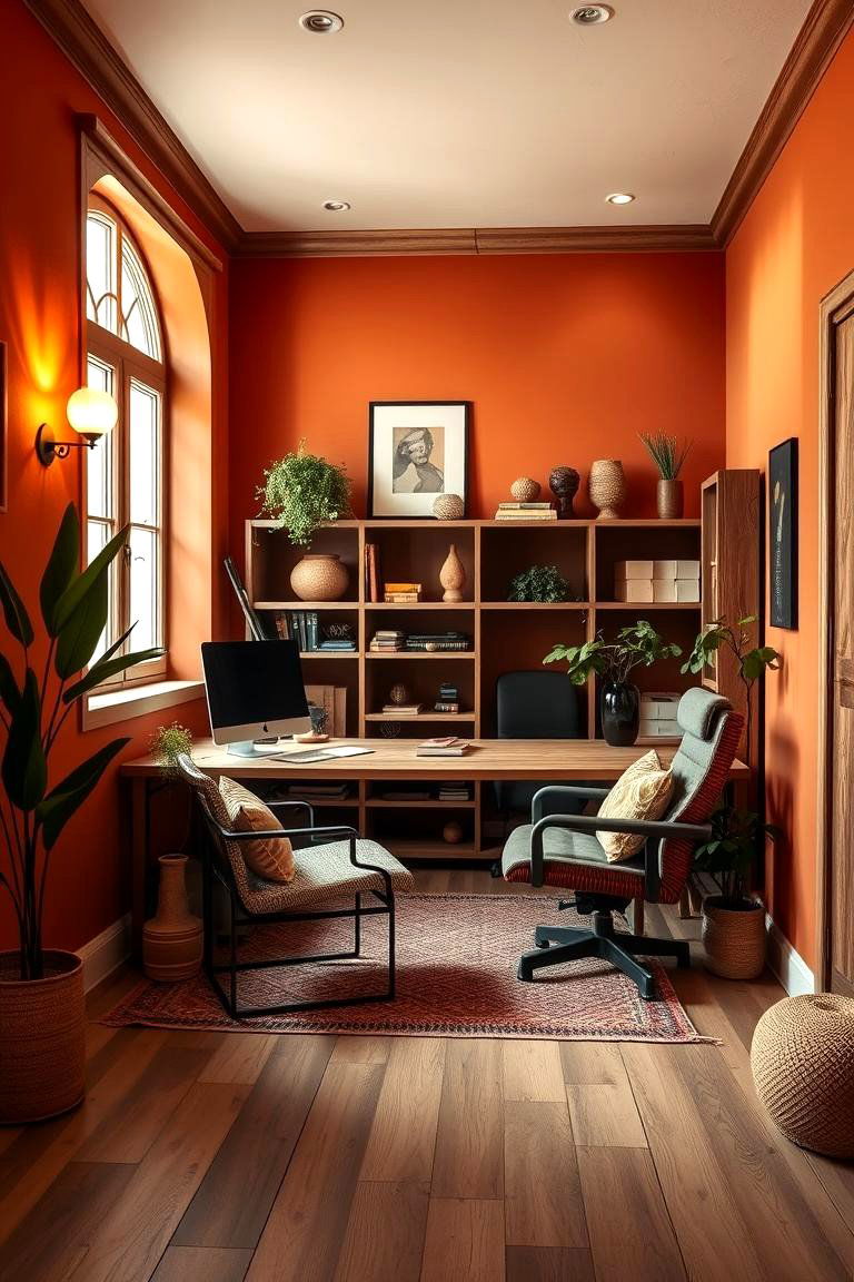 Warm Terracotta - 24 Home Office Paint Colors
