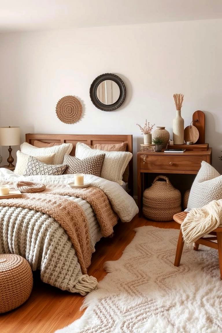 Warm Textural Layers - 24 Cabin Bedroom Ideas