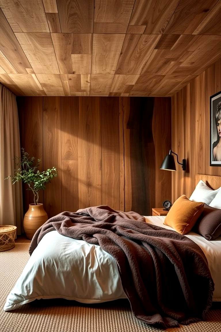 Warm Wood Accents - 24 Japandi Bedroom Design Ideas