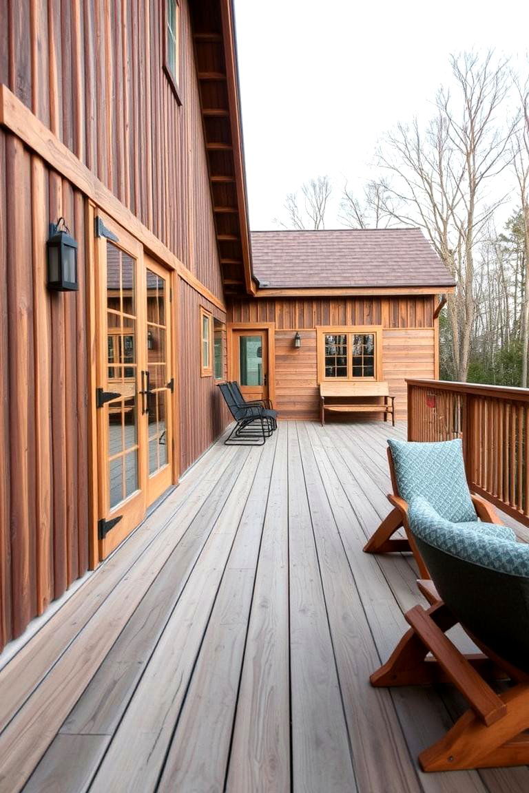 Warm Wooden Decks - 24 Barn House Exterior Ideas