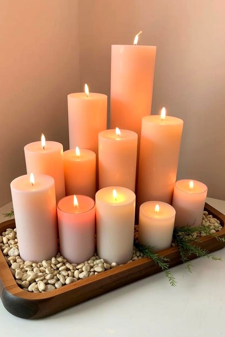 Warm and Inviting Candle Clusters - 24 Party Decoration Ideas