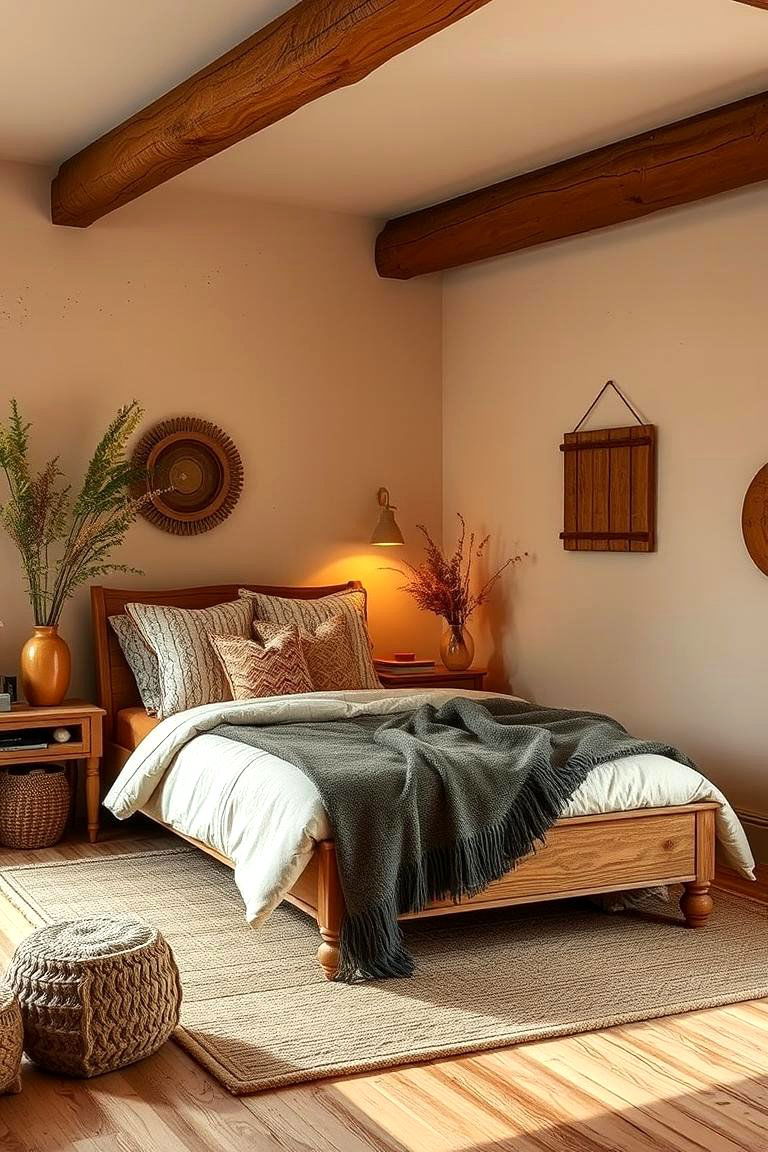 Warm and Inviting Earth Tone Sanctuary - 24 Bedroom Interior Design Ideas