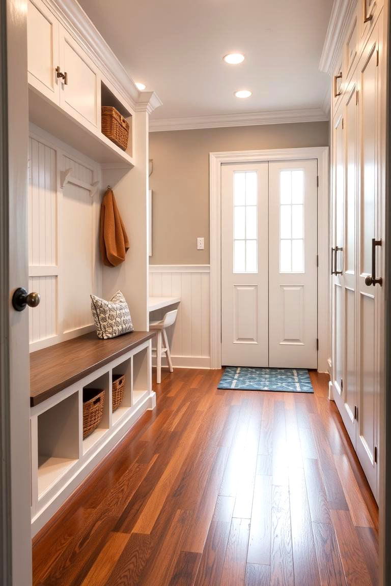 Warm and Inviting Hardwood Floors - 24 Mudroom Floor Ideas