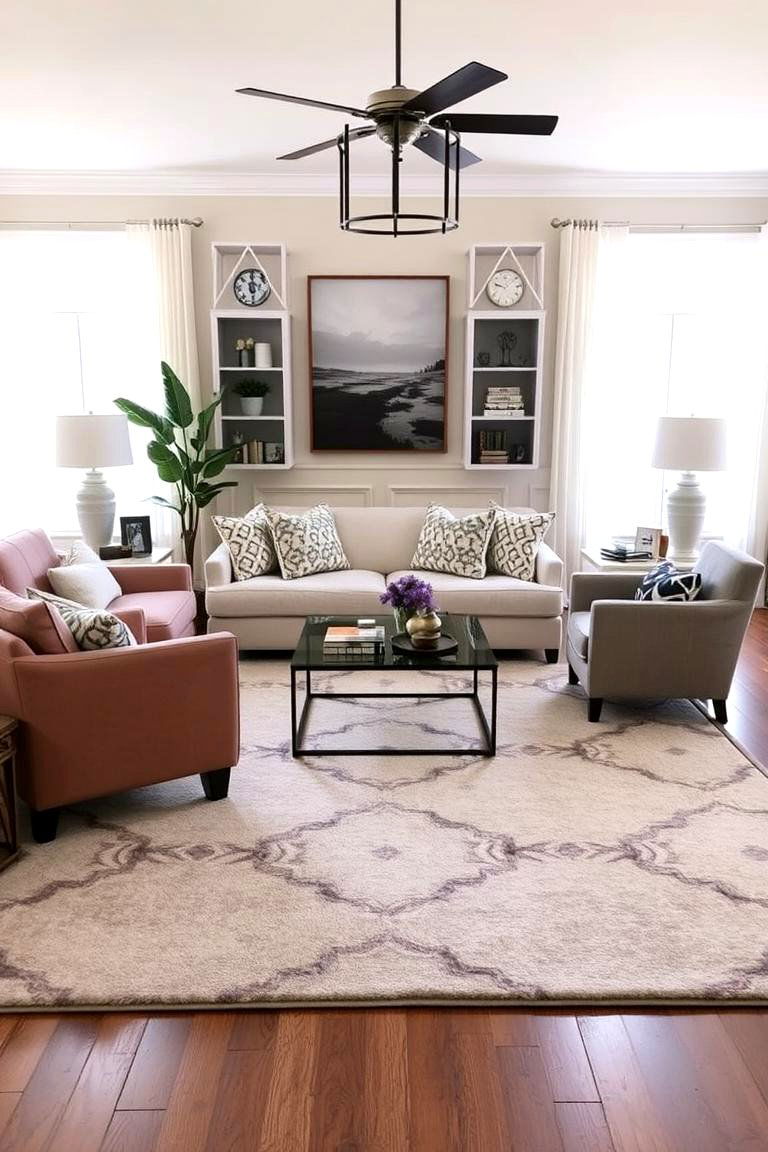 Warm and Inviting Rug - 24 Living Room Furniture Ideas