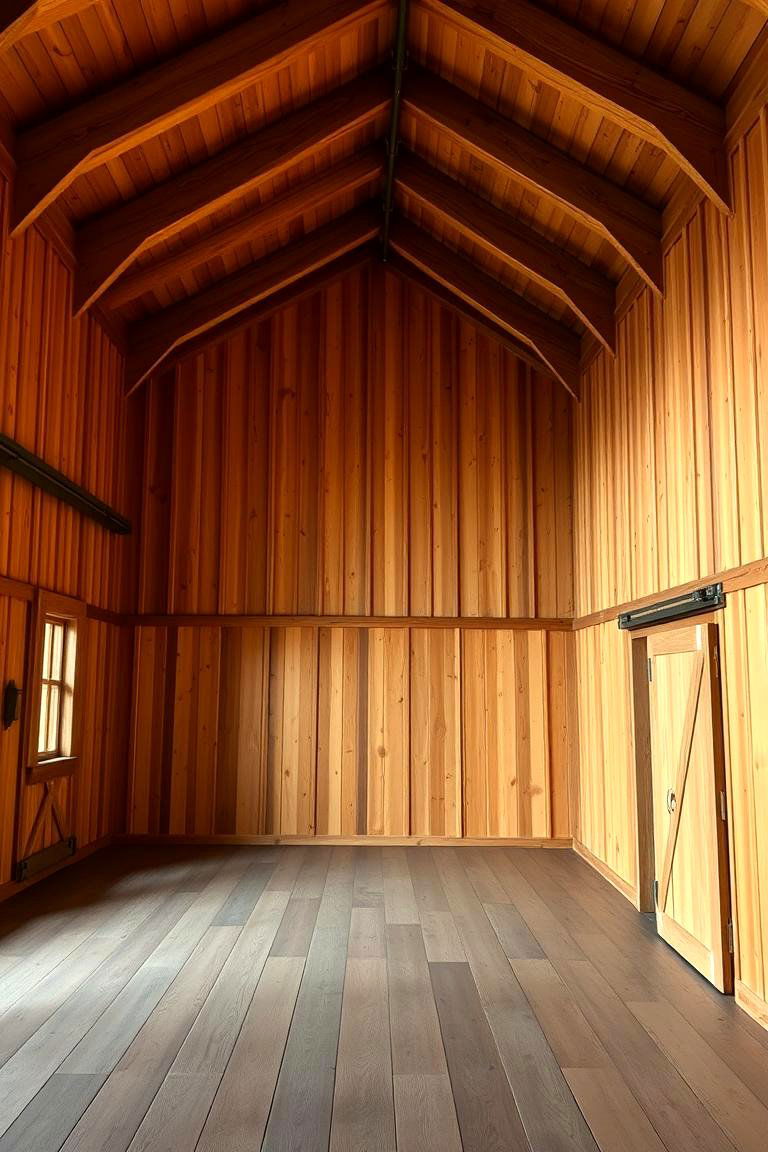 Warm and Inviting Wood Paneling - 24 Rustic Barndominium Interior Design Ideas