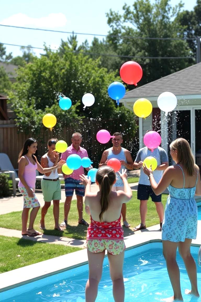 Water Balloon Toss Extravaganza Pool Party - 24 Pool Party Ideas