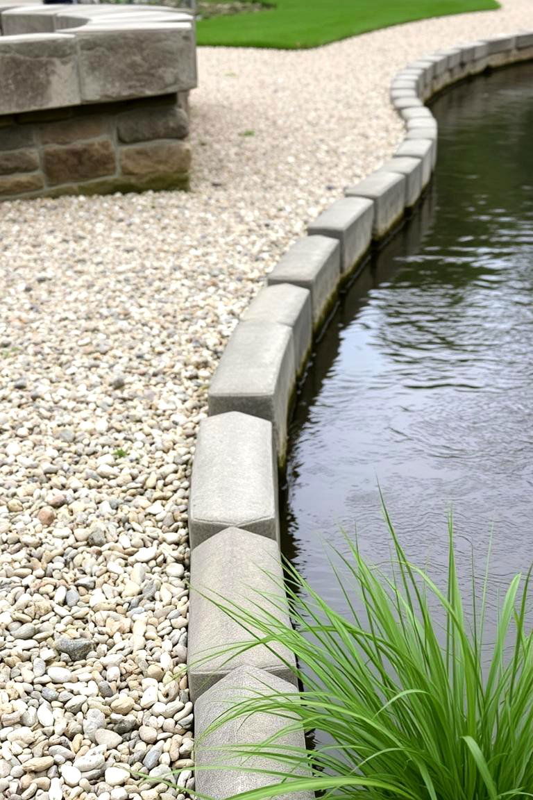 Water Feature Adjacency - 24 Pea Gravel Walkway Ideas