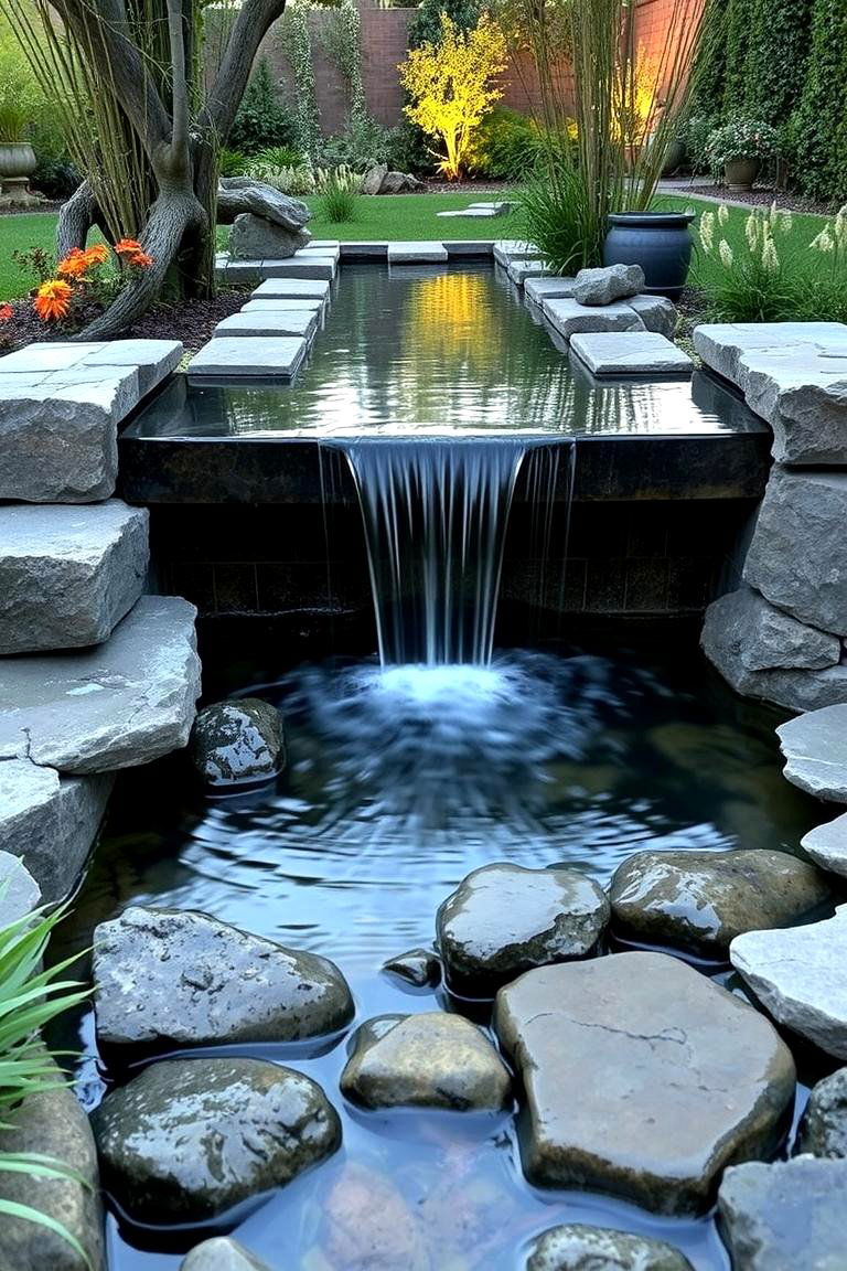 Water Feature Divider - 24 Garden Divider Ideas