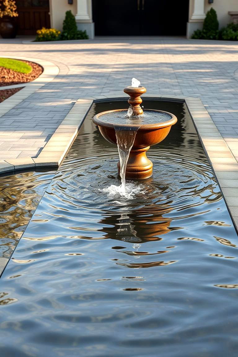 Water Feature Integration - 24 driveway entrance ideas