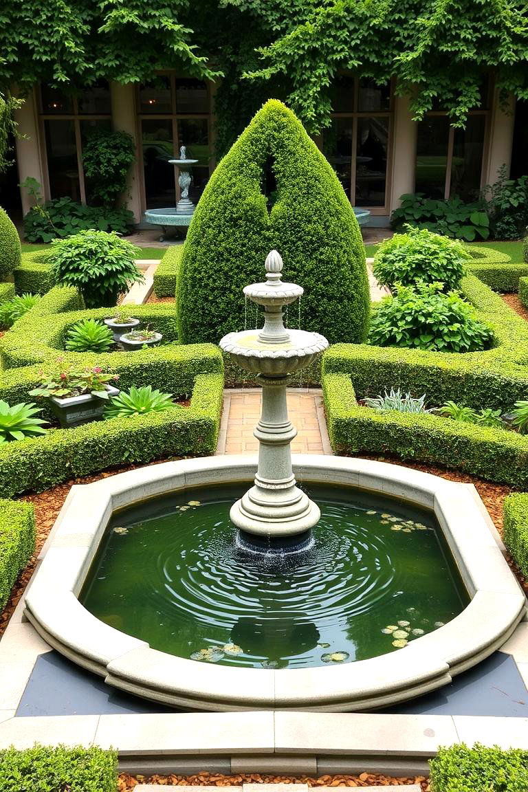 Water Feature Integration - 24 Parterre Garden Ideas