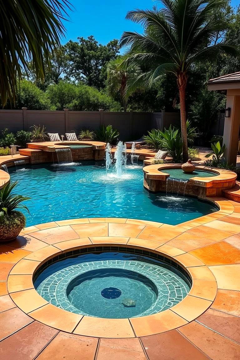 Water Feature Integration - 24 Pool Patio Ideas