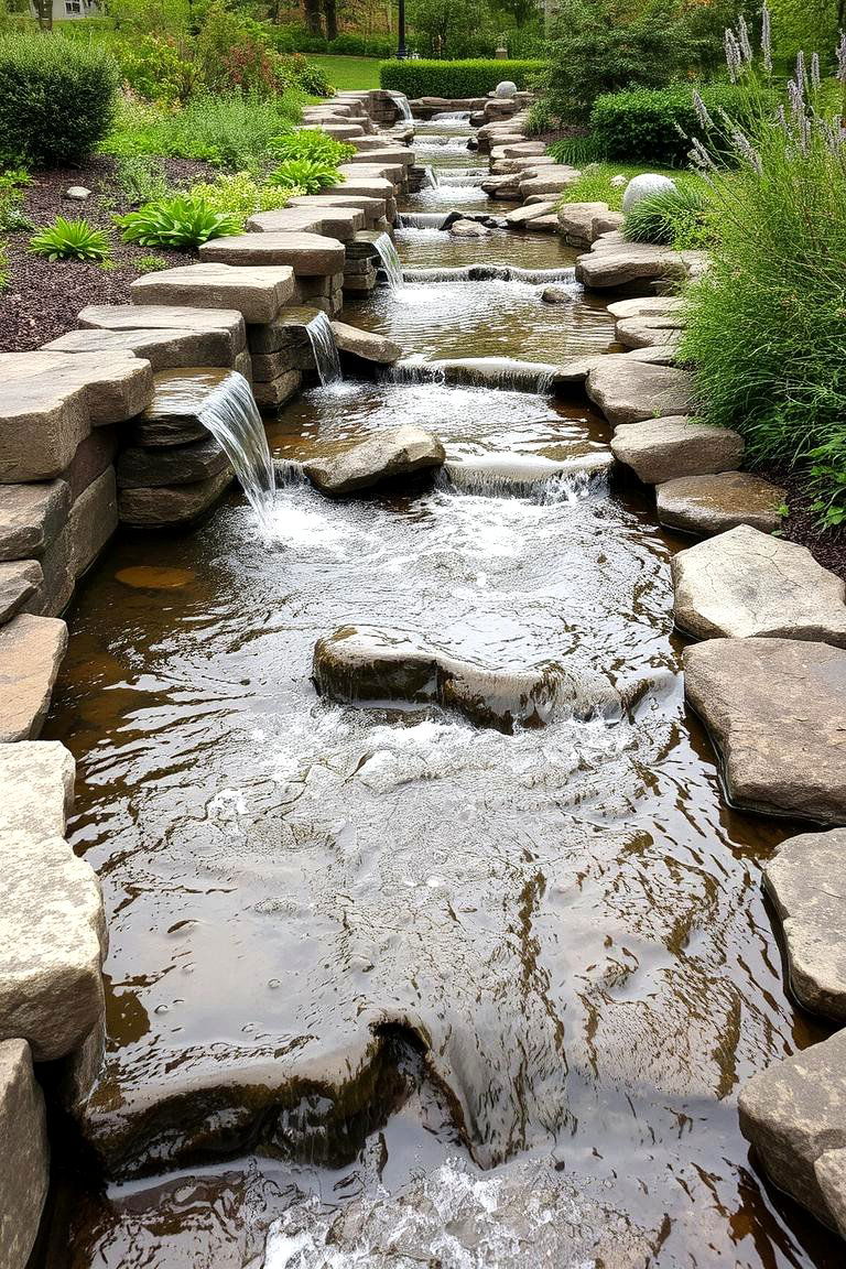 Water Feature Walkway - 24 walkway ideas