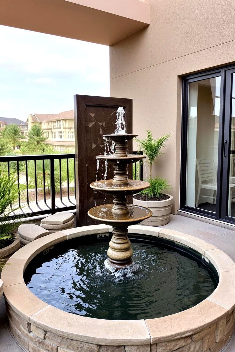 Water Feature and Fountains - 24 Penthouse Balcony Ideas