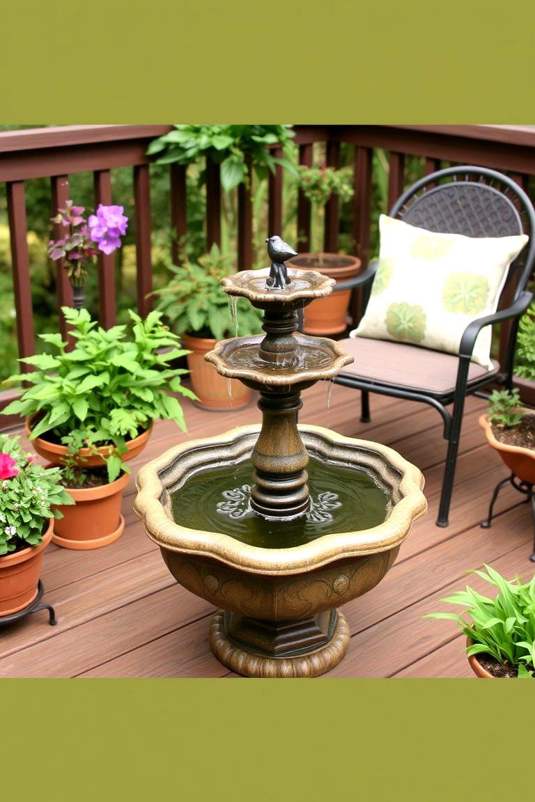 Water Feature on a Budget - 24 Backyard Deck Ideas on a Budget